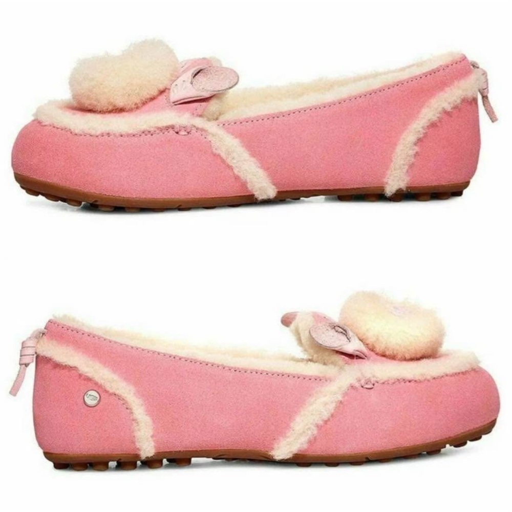 UGG Pink Fuzzy Women's Slippers - Picture 6 of 7